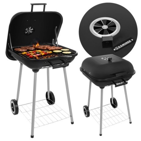 Grill ogrodowy z pokrywą53x77x46cm Kaminer KAMINER