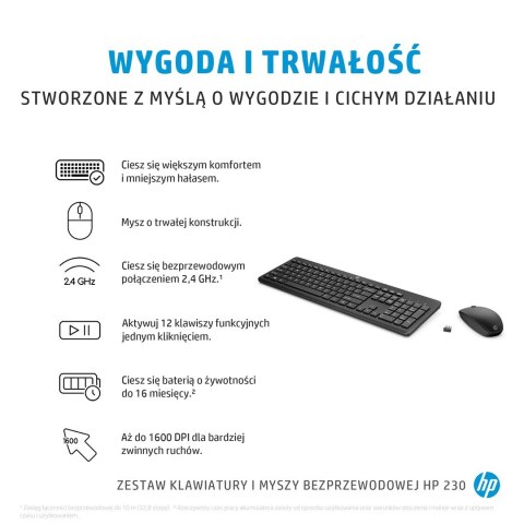 HP Zestaw bezprzewodowej myszy i klawiatury 230 Hewlett-Packard