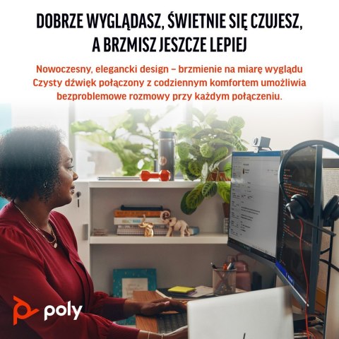Słuchawki Poly Blackwire 3320 Stereo MS Teams Certified USB-C Headset +USB-C/A Adapter 8X220AA POLY