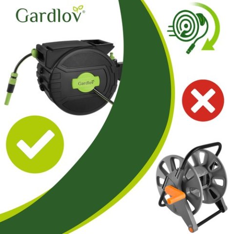 Zwijacz automatyczny na wąż ogrodowy 20m Gardlov GARDLOV