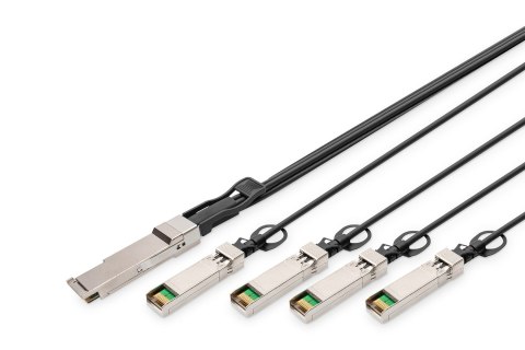 Digitus Kabel bezpośrednio podłączany 40G QSFP+ do 4 x SFP+ 1 m DIGITUS