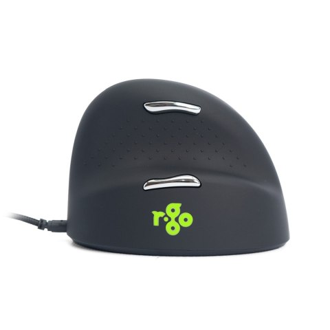 Ergonomiczna mysz dla praworęcznych R-Go Pele HE USB duża czarna/srebrna retail No name