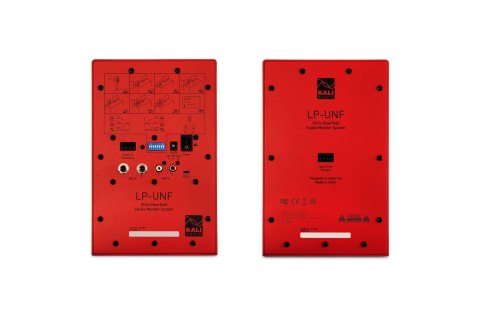 KALI AUDIO LP-UNF-R - Para monitorów odsłuchowych z Bluetooth. Głośniki multimedialne, czerwone. KALI AUDIO