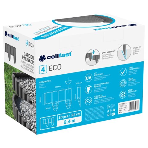 Palisada ogrodowa Cellfast Eco grafitowa