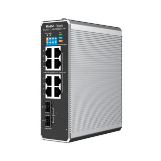 Ruijie Networks RG-NIS2100 Zarządzany L2 Gigabit Ethernet (10/100/1000) Obsługa PoE Czarny, Stal nierdzewna Ruijie