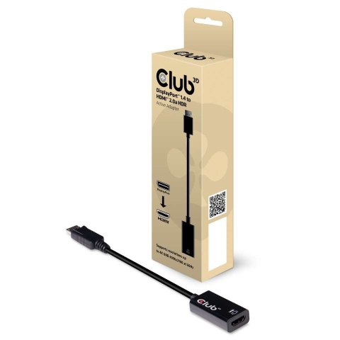 CLUB3D DisplayPort 1.4 to HDMI 2.0b HDR Active Adapter Club 3D