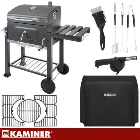 Grill ogrodowy z pokrywą 114x67x120cm Kaminer KAMINER
