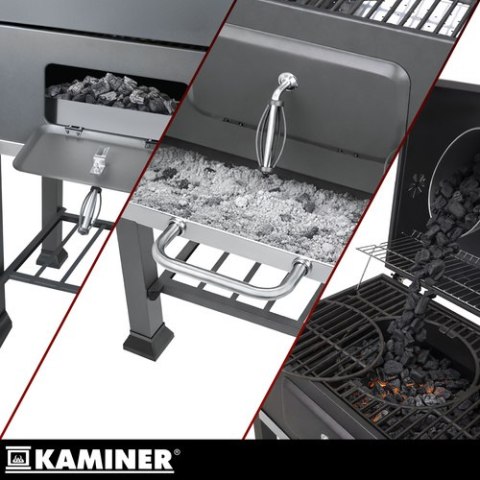 Grill ogrodowy z pokrywą 114x67x120cm Kaminer KAMINER