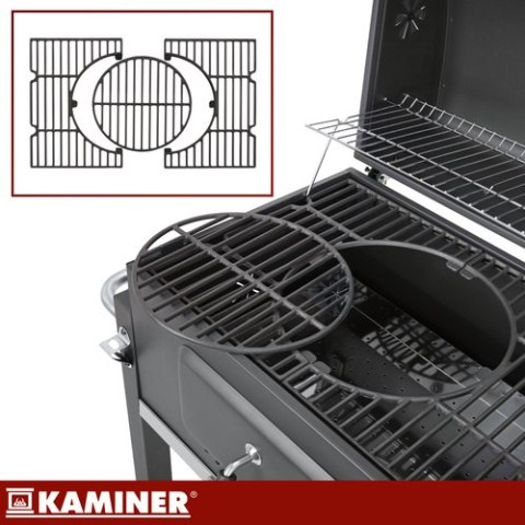 Grill ogrodowy z pokrywą 114x67x120cm Kaminer KAMINER
