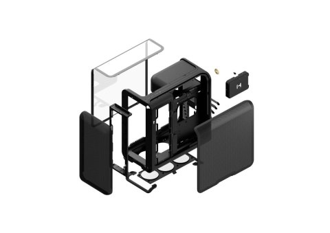 HYTE X50 MID TOWER CASE PITCH BLACK Hyte