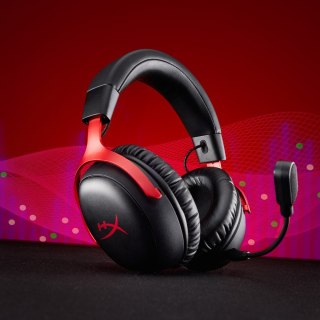 HyperX Cloud III Wireless - bezprzewodowy zestaw słuchawkowy do gier (czarno-czerwony) Hewlett-Packard