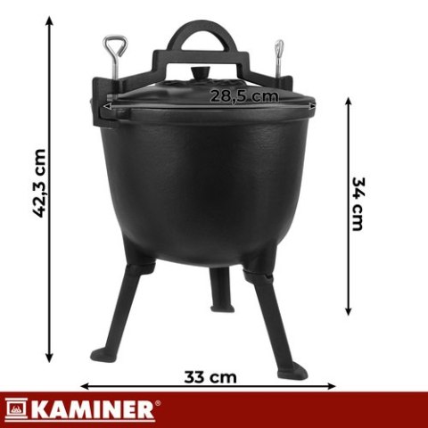 Kociołek żeliwny emaliowany 8l Kaminer KAMINER