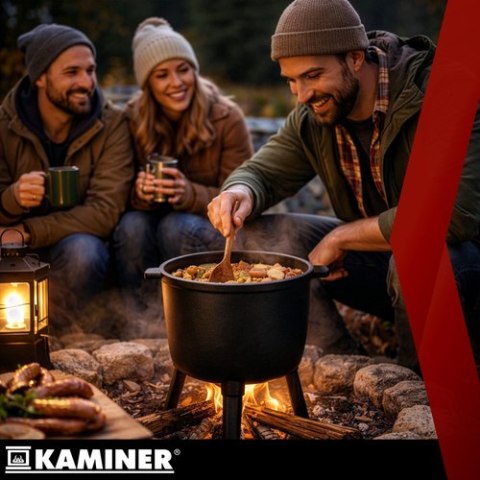 Kociołek żeliwny emaliowany 8l Kaminer KAMINER