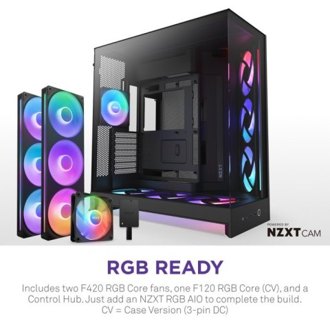 NZXT H9 Flow RGB+ Midi Tower Czarny NZXT