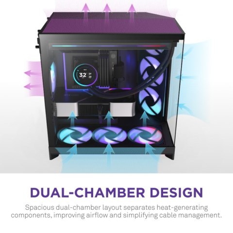 NZXT H9 Flow RGB+ Midi Tower Czarny NZXT
