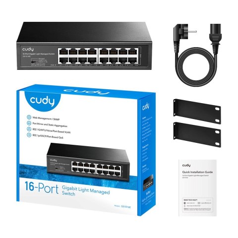 Switch CUDY GS1016E 16-Port Gigabit Light CUDY