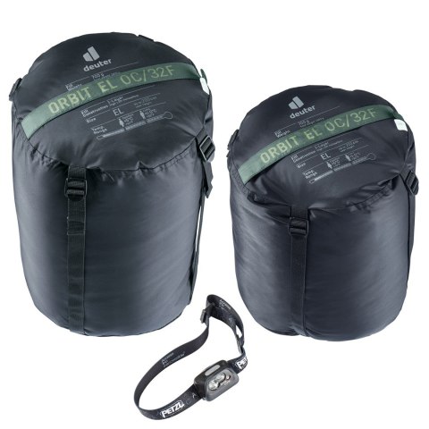 Deuter Orbit EL 0C/32F Dorosły Śpiwór typu mumia Tkanina, Polietylenosulfon (PES), Ripstop Zielony Deuter