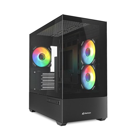Etui Sharkoon MK6 RGB Micro-ATX 1xGlass Czarne Sharkoon
