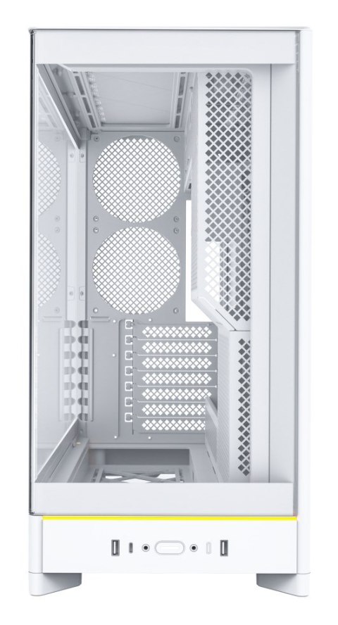Obudowa PC Montech HS02, Midi-Tower, ATX, Szkło hartowane, ARGB - biała Montech