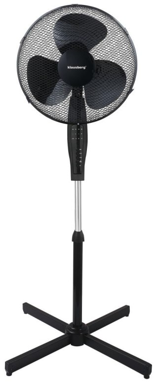 Wentylator stojący z pilotem i timerem, 3 prędkości, czarny, 41cm, 50w, klausberg, kb-7885 Klausberg