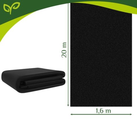 Agrowłóknina czarna 1,6x20m 50g/m2 Gardlov GARDLOV
