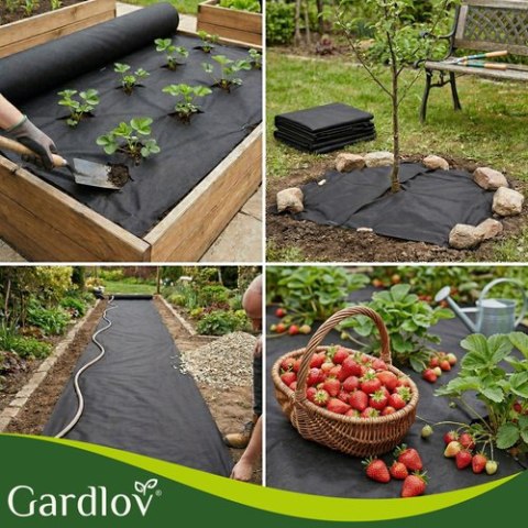 Agrowłóknina czarna 1,6x20m 50g/m2 Gardlov GARDLOV