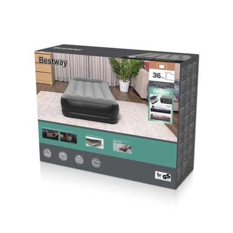 Materac Welurowy Z Pompką Elektryczną 191 x 97 x 46 cm Bestway 67401 BESTWAY