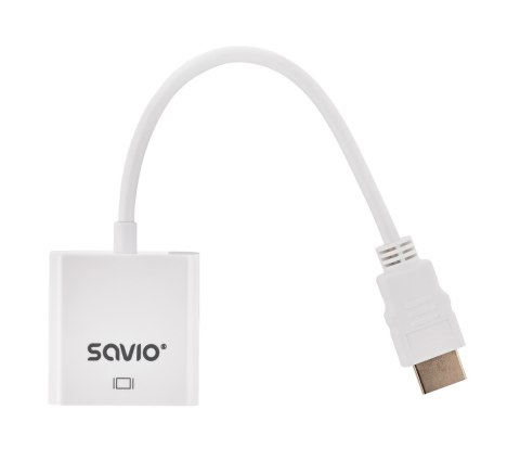 SAVIO ADAPTER HDMI (M) -VGA(F) BIAŁY CL-201 SAVIO