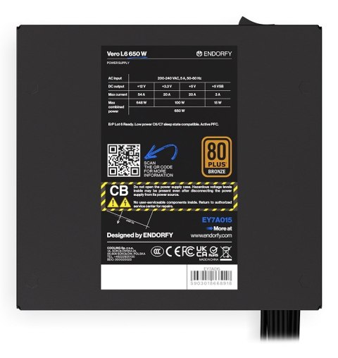 Zasilacz ENDORFY Vero L6 650 W ENDORFY