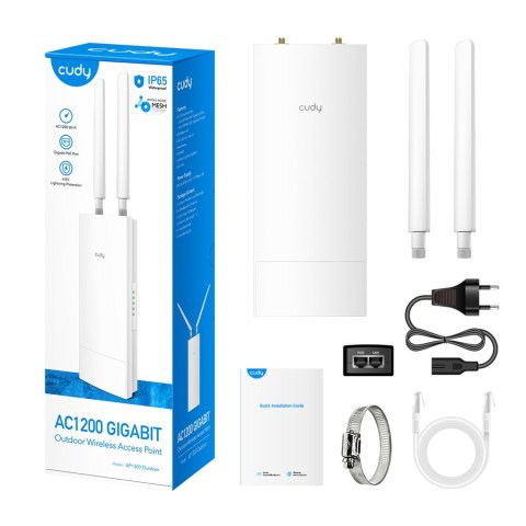 Cudy AP1300 Outdoor 867 Mbit/s Biały Obsługa PoE CUDY