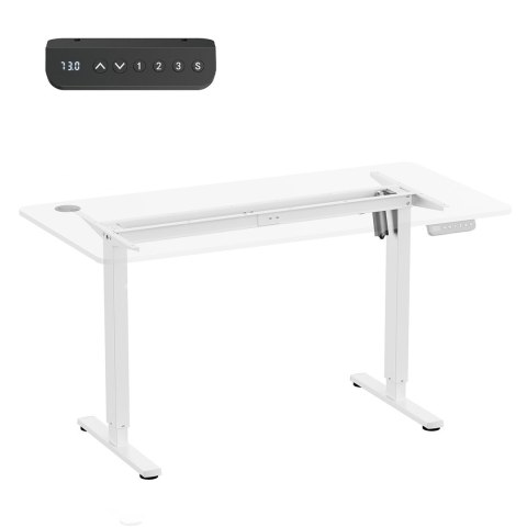 ERGO OFFICE BIURKO ELEKTRYCZNE REGULACJA MAX WYS. 1160MM, MAX - 80 KG, BEZ BLATU DO PRACY STOJĄCO SIEDZĄCEJ, BIAŁE ER-400 W Ergo office