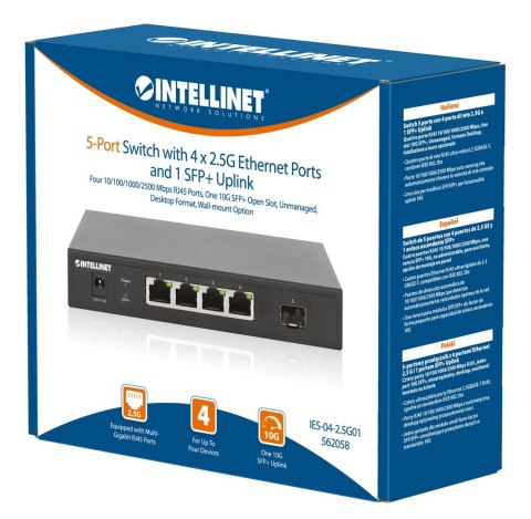 Intellinet 562058 przełącznik sieciowy Nie zarządzany 2.5G Ethernet (100/1000/2500) Czarny Intellinet