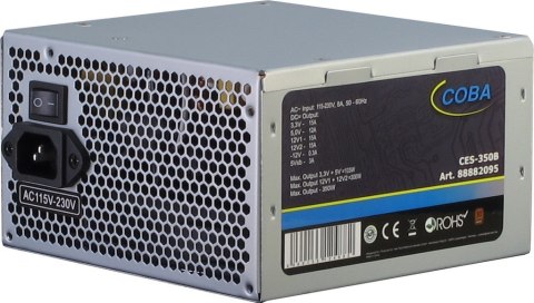 Inter-Tech Coba CES-350B moduł zasilaczy 350 W 20+4 pin ATX ATX Srebrny Inter-Tech