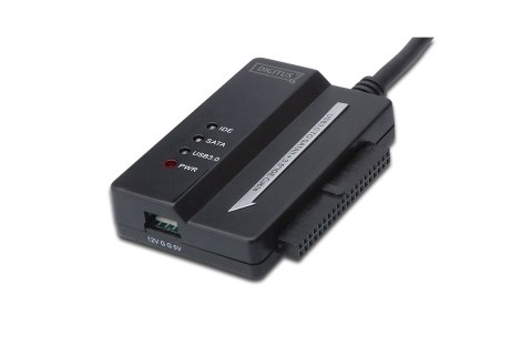 Konwerter IDE, SATA na USB 3.0 z zasilaczem (12V/2A) DIGITUS