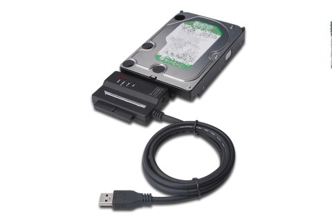 Konwerter IDE, SATA na USB 3.0 z zasilaczem (12V/2A) DIGITUS