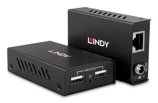 Lindy 43408 przedłużacz AV Nadajnik i odbiornik AV Czarny LINDY