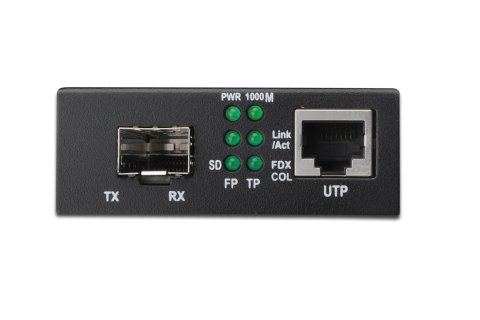 Media konwerter RJ45 10/100/1000Base-T na SFP 1000Base-SX/LX (bez modułu SFP) DIGITUS
