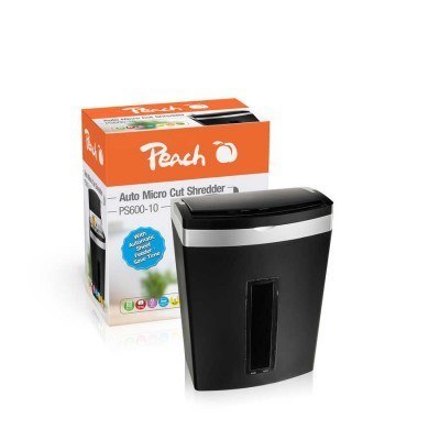 Peach PS600-10 niszczarka Rozdrabnianie mikro-cięte 63 dB Czarny, Srebrny Peach