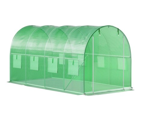 Szklarnia tunel ogrodowy foliowy 6x3x2 m 18 m² metalowy stelaż folia UV Bauerkraft
