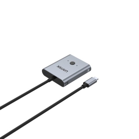Unitek dwukierunkowy przełącznik sygnału USB-C, 2 in 1 out 4K UNITEK