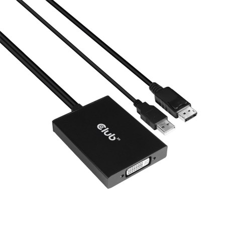 CLUB3D CAC-1010-A adapter kablowy 0,6 m DisplayPort DVI-D + USB Czarny Club 3D