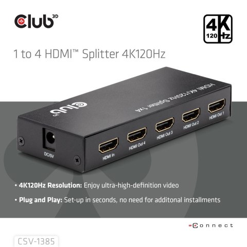 CLUB3D Umschalter HDMI 4x HDMI Club 3D