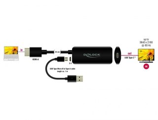 DeLOCK Adapter HDMI-A męski > USB Type-C żeński czarny DELOCK
