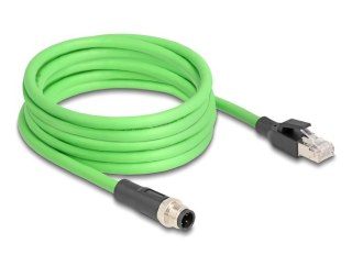 DeLOCK Kabel M12 D-coded 4 pin, męski na RJ45 męski PUR (TPU), 5 m DELOCK
