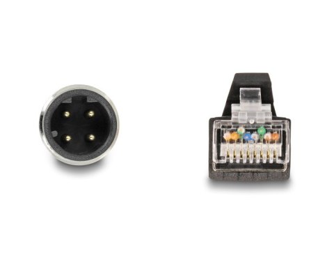 DeLOCK Kabel M12 D-coded 4 pin, męski na RJ45 męski PUR (TPU), 5 m DELOCK