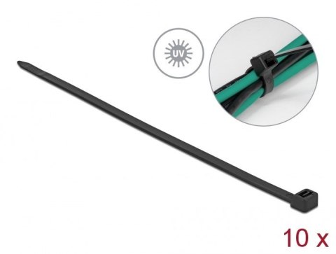 DeLOCK Trytyka odporna na ultrafiolet, D 1220 x S 9,0 mm czarna, 10 szt. DELOCK