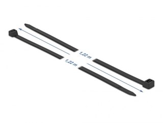 DeLOCK Trytyka odporna na ultrafiolet, D 1220 x S 9,0 mm czarna, 10 szt. DELOCK