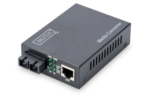 Digitus Media konwerter RJ45 10/100Base-TX na SC duplex 100Base-FX, Tx/Rx 1310nm, 20 km DIGITUS