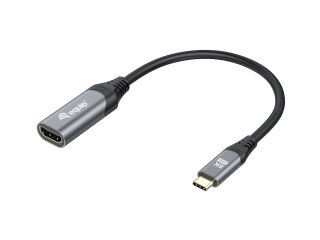 Equip 133492 adapter kablowy 0,15 m USB Type-C HDMI Czarny, Szary EQUIP