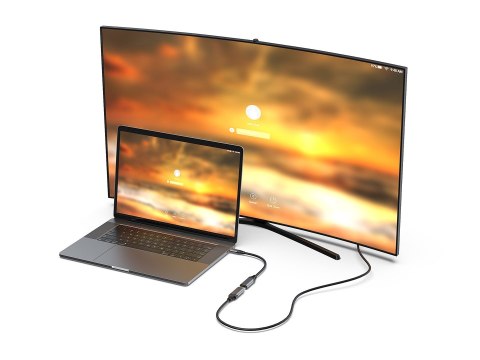 Equip 133492 adapter kablowy 0,15 m USB Type-C HDMI Czarny, Szary EQUIP